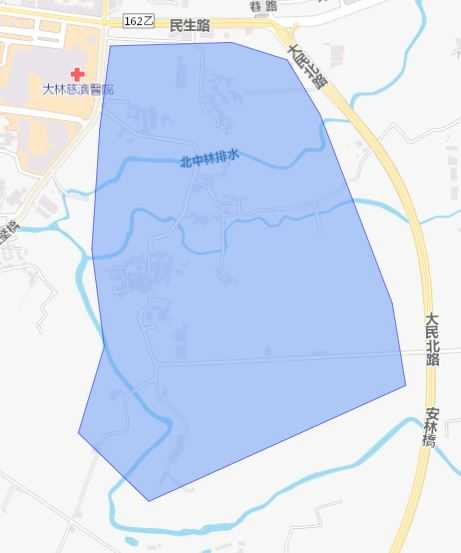 嘉義縣大林鎮樊厝、部分下潭底停水區域。（圖／翻攝自自來水公司官網）