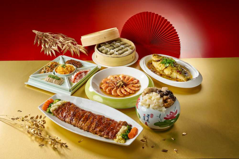 福容大飯店年菜外帶開賣 10人桌菜 6,888元起，攜手正官庄推出「福容御品蔘雞湯」伴手禮。（圖片提供／福容飯店）