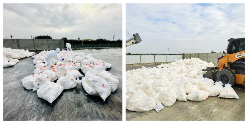 &nbsp; 彰化縣動物防疫所人員全副防護裝備進入禽場，依防疫流程進行撲殺與全面清消，將疫情控制於單一場內。（圖／彰化縣動物防疫所提供）&nbsp;&nbsp;