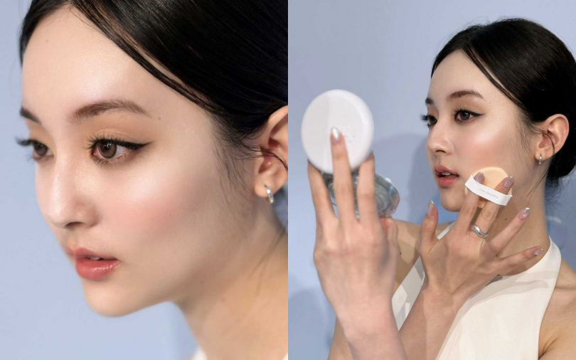 韓妞專屬的彈力潤澤光圈肌，只要輕輕拍拍就完成！（圖／吳雅鈴攝）