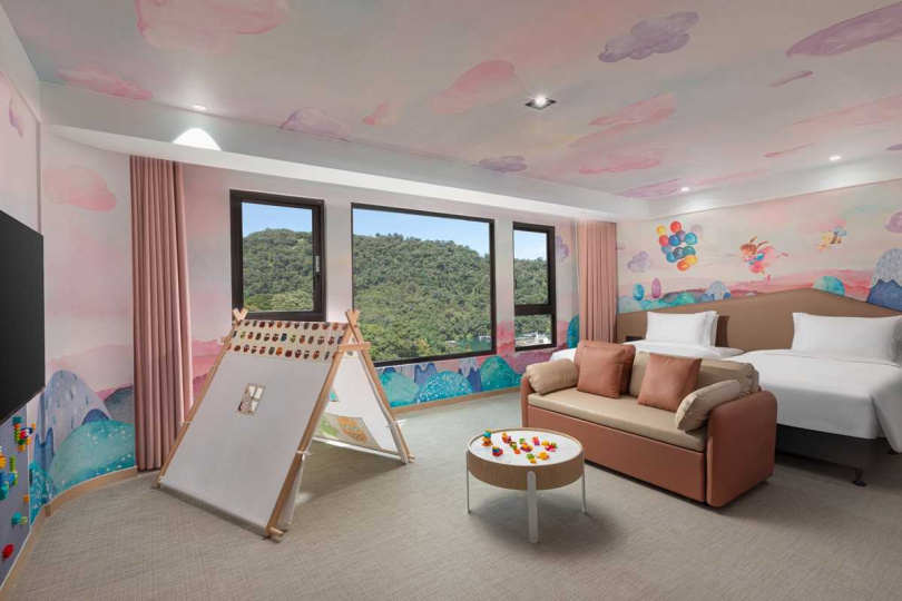 「最美親子享樂獎」著重玩樂性、舒適度與貼心服務,圖為參賽飯店「日月潭力麗溫德姆溫泉酒店」。(圖/易遊網提供)