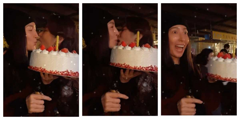 楊謹華特別送上戲中「Rose媽媽親蘇媽媽」片段,為林心如慶生引爆笑聲。(圖/翻攝自IG,cheryllovel0ve)