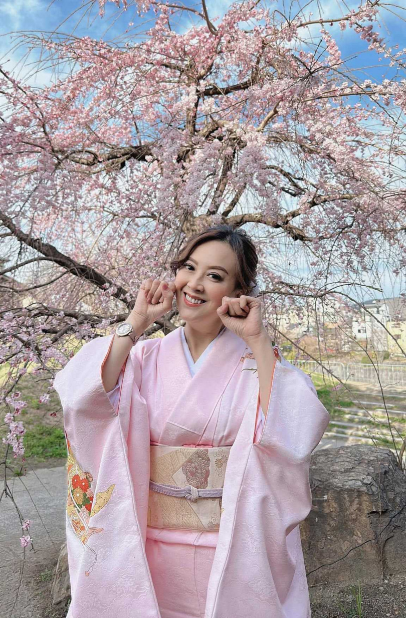 孝順的喬幼心中始終有個遺憾,一直希望能帶父親去京都看櫻花。(圖/喬幼提供)