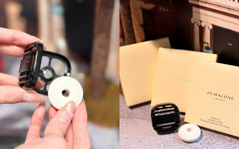 品牌從眾多香味中嚴選出三款深受喜愛的經典香氣，包含「黑莓子與月桂葉」、「英國橡樹」、「絲柏與葡萄藤」，可以為車內空間帶來截然不同的香氛享受。（圖／吳雅鈴攝）