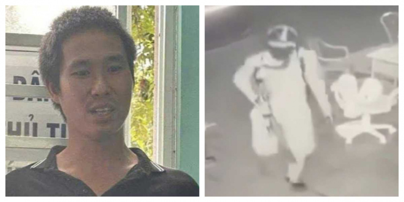監視器畫面拍到嫌犯黎仕忠曾出現在案發現場,時間為10月3日清晨。(圖/翻攝自VnExpress)