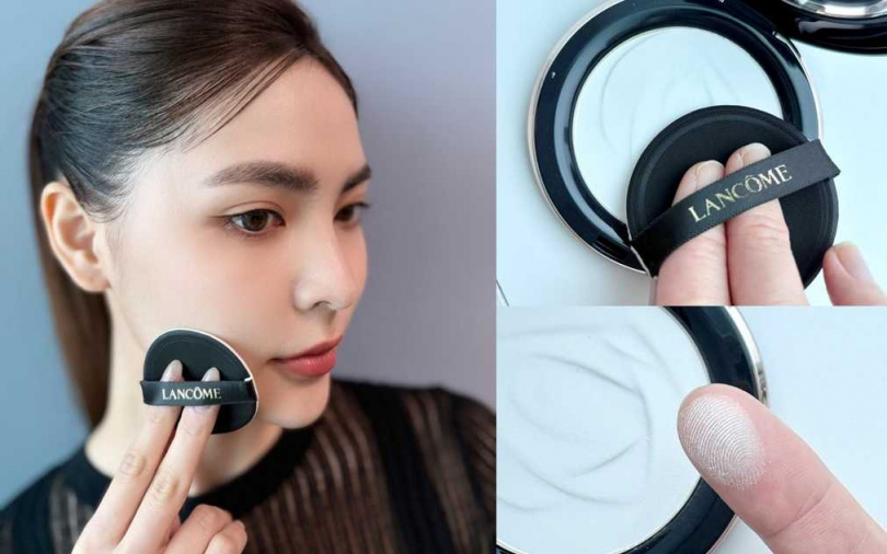 補妝的時候輕壓一下，妝感立刻回春，完全不會有厚粉的問題，難怪被網友封為「底妝完美生成器」。（圖／吳雅鈴攝）