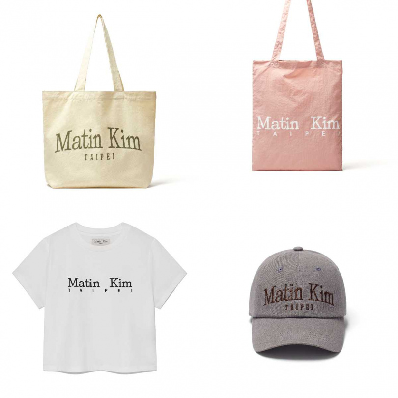 Taipei限定帆布大提袋(淺米) ／1,490元，Taipei限定帆布提袋(粉)／1,090元，Taipei限定T恤(白) ／1,690元，Taipei限定棒球帽(灰) ／1,690元（圖／品牌提供）