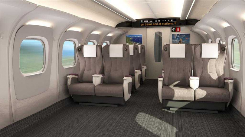 台灣高鐵N700ST列車標準車廂示意圖。(圖/台灣高鐵提供)