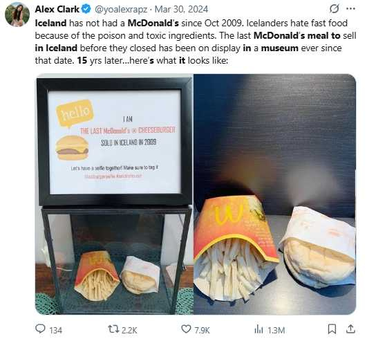 冰島最後一分麥當勞（圖／翻攝自X）