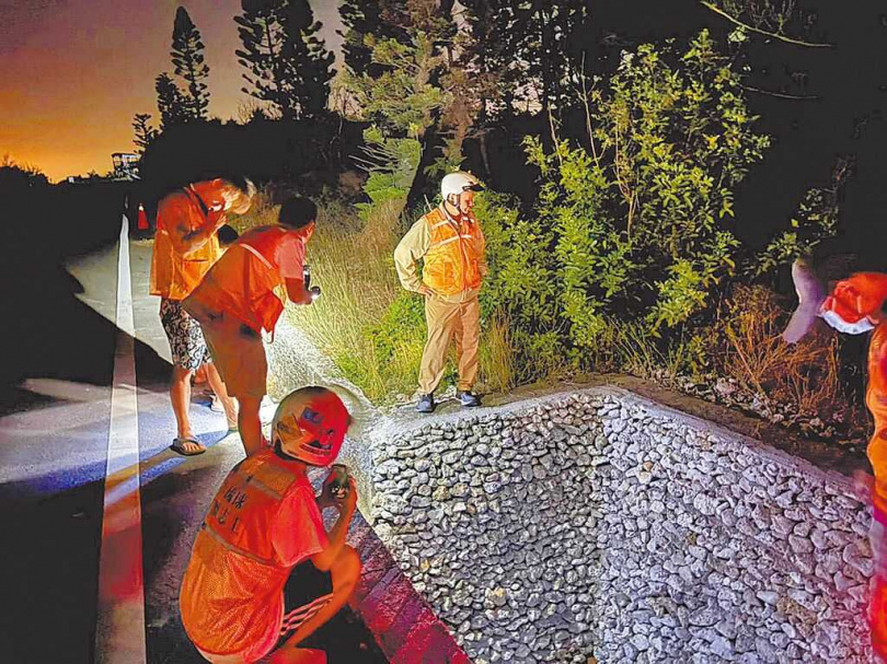 小琉球陸蟹志工守護陸蟹。（圖／翻攝畫面）