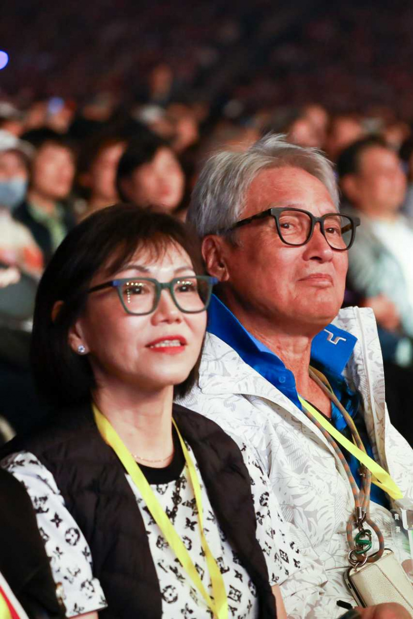 秦祥林與太太特地返台兩天，專程欣賞多年好友的演出。（圖／中華音樂人交流協會提供）