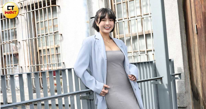 懷孕四個月的黃沐妍今亮麗出席記者會。（圖／蘇聖倫攝）