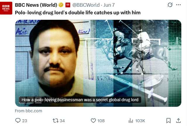 英國馬球圈風雲人物竟是「毒王蘇丹」！（圖／翻攝自X）