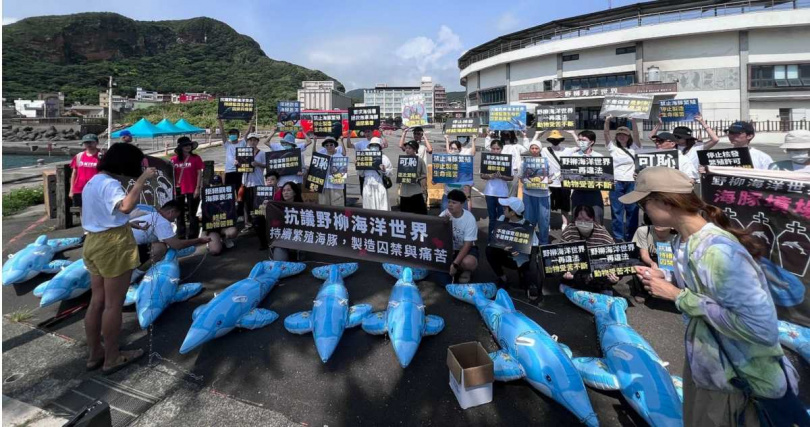 動保團體不滿野柳海洋世界「製造」出誕生就被囚禁的海豚，曾一同前往野柳海洋世界抗議，要求海委會嚴懲累犯並妥善安置園內海豚。（圖／翻攝台灣防止虐待動物協會官網）