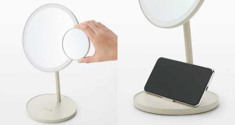 MUJI無印良品 桌上型LED化妝鏡／1,190元（圖／品牌提供）