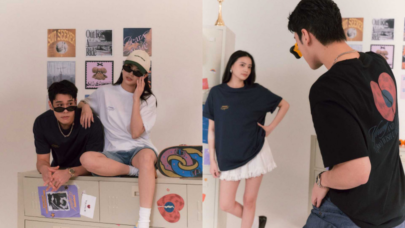 SQB Young&Stupid Vinyl Tee 白色/1,280元(圖/品牌提供)