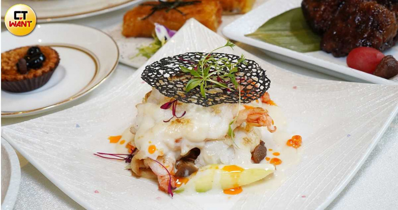 「香檳明蝦球」。（1,080元，圖／魏妤靜攝）