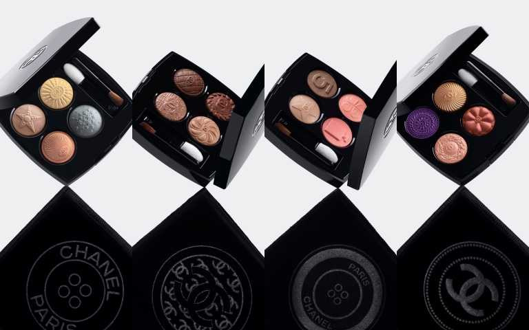 CHANEL香奈兒珠寶鈕扣四色眼影 #209幸運 / #219工藝 / #229星際 / #239巴洛克，各3,000元（圖／品牌提供）
