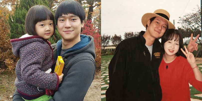 金雪與高庚杓十年前後合照對比。（圖／翻攝自網路）