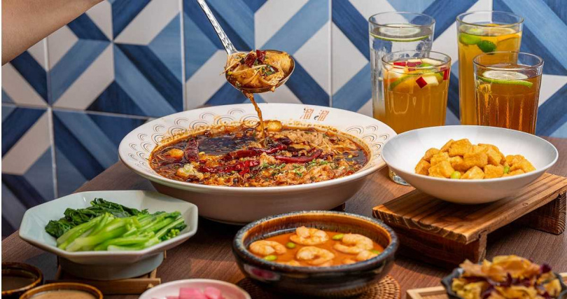 酸菜魚市場競爭白熱化，溜溜酸菜魚富民旗艦店2.0升級版增加20餘道菜色，鎖定家庭、上班族聚餐。（圖／漢來美食提供）