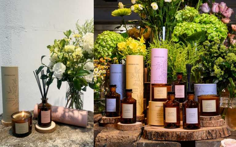 STONEGLOW 漫步花園系列香氛蠟燭 40hr / 1,800元、擴香 160ml / 1,900元(圖/品牌提供、黃筱婷攝)