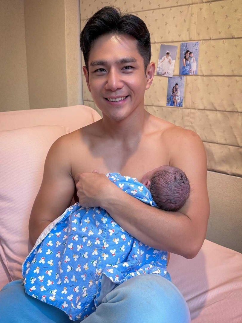 祖雄抱著剛出生的兒子。（圖／翻攝IG／祖雄）
