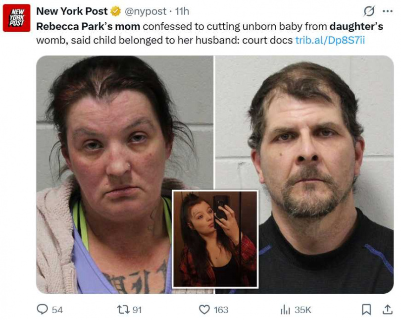 當地檢察官指控兩名被告預謀策劃犯案，並以惡意具象化形容此案。（圖／翻攝自X，@nypost）