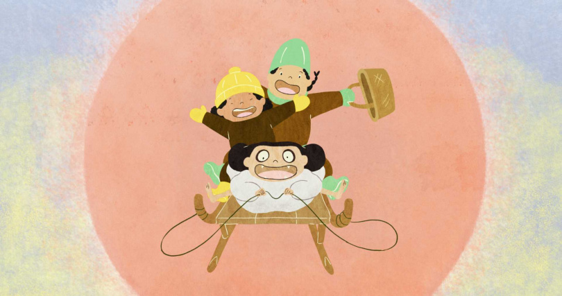 「第四讚:拯救狸貓的聖誕驚喜」,則描述神秘的狸貓,幫助了兩個被困在暴風雪中的迷路男孩回家。(圖/海鵬提供)