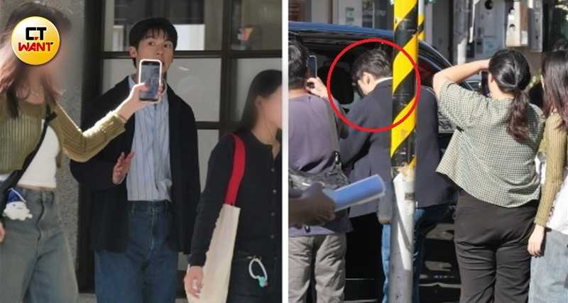 去年9月17日,許光漢被粉絲包圍,親切向鏡頭打招呼。(圖/本刊攝影組)