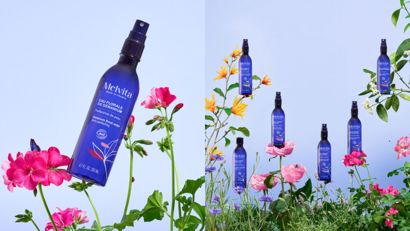 Melvita蜜葳特天竺葵花粹入門加贈組,天竺葵花粹200ml+加贈經典玫瑰花粹50ml / 999元。(圖/品牌提供)