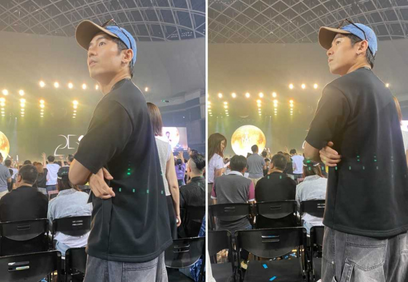 張瑞夫看演唱會十分鎮定,看完依舊保持帥氣姿態離開。(圖/讀者提供)