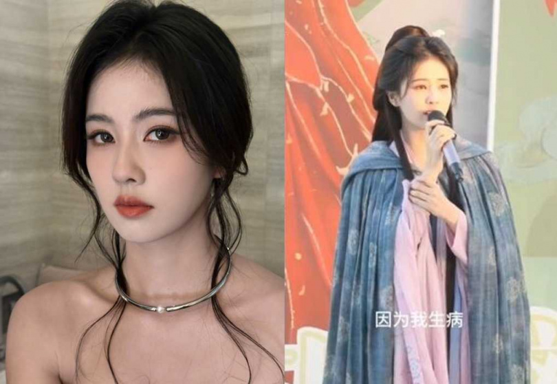 白鹿昨（10）日在電視劇殺青現場，首度鬆口自己今年8月發現罹患不明病痛，一個月暴瘦4公斤的狀況。（圖／翻攝自微博／白鹿my、翻攝自微博／小十七哎）