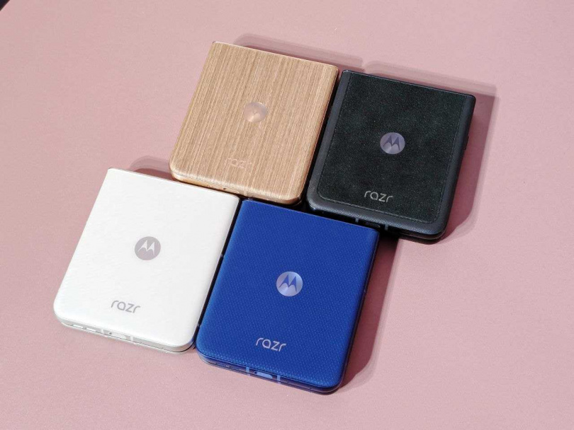上排為Motorola razr 60 Ultra,下排為razr 60。(圖/廖梓翔攝)