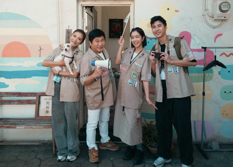 胡瓜、小禎、安安與特派員大霈一同前往竹南勘景。（圖／客台提供）