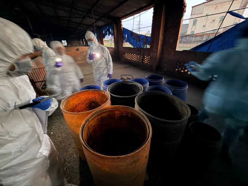 守護養豬產業安全！中市府查獲龍井區違規廚餘養豬，後續將處最高400萬罰鍰。（圖／台中市政府農業局提供）