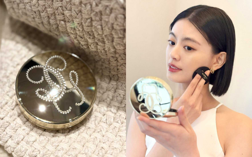 漂亮的珠寶級粉殼，讓妳拿在手上補妝也超奢華。（圖／吳雅鈴攝）