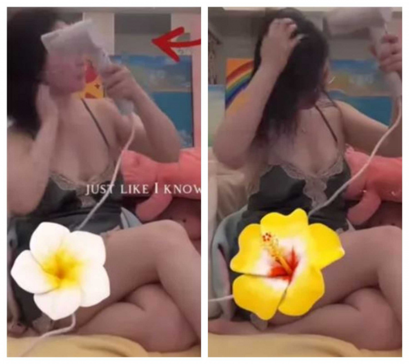 王俐人分享吹風機使用心得，居家吹髮影片吸引關注。（圖／翻攝自臉書，王俐人）