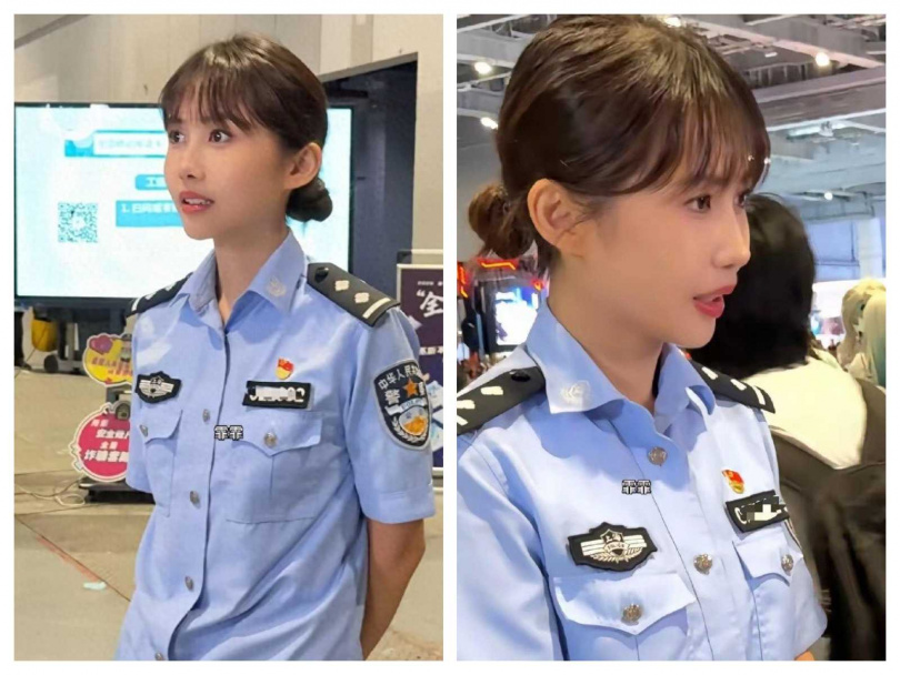 女警因一張執勤側臉照登上微博熱搜,也掀起90年代港片懷舊熱潮。(圖/翻攝自騰訊新聞)