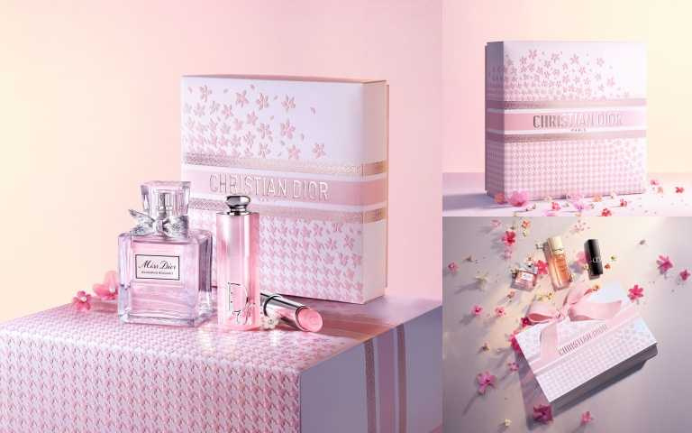 「情人節限量禮盒包裝區」迪奧以粉紅千鳥格紋圖騰的精緻禮盒，為您精心包裝專屬心意。（圖／品牌提供）