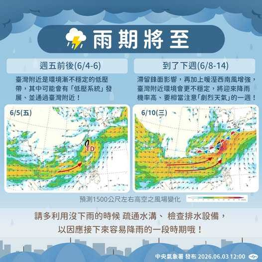台灣近期天氣晴朗炎熱，這樣的好天氣即將變天。（圖／翻攝報天氣 - 中央氣象署臉書）