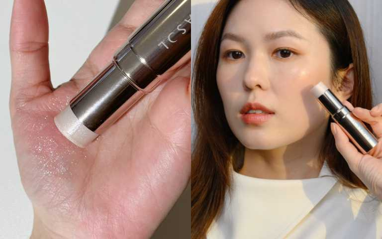 LUNASOL晶巧清透柔光棒02絕對是預測斷貨品項,擦到臉上的光澤細緻又水潤,不會有油膩感。(圖/廖怡婷攝、品牌提供)