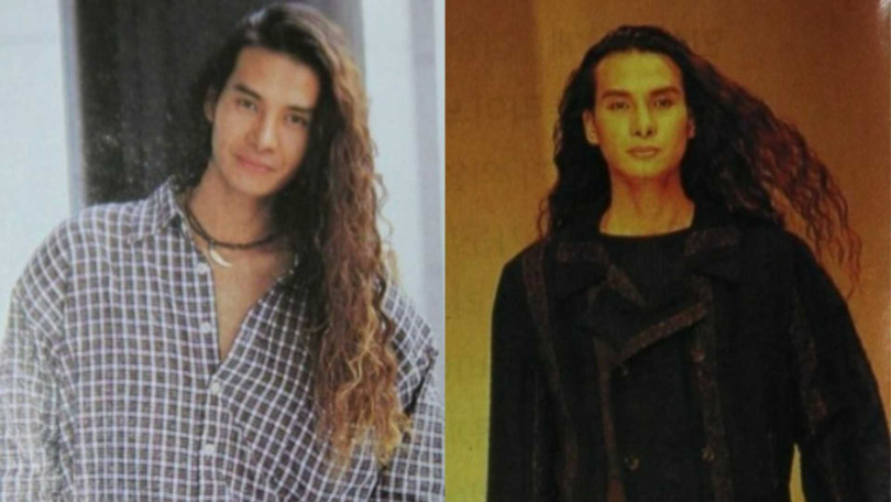 秋英宇的爸爸秋勝日造型前衛，1990年代便留著一頭長卷髮。（圖／翻攝自網路）