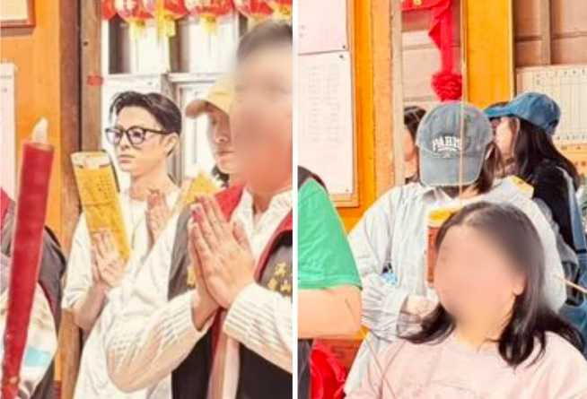 粿粿與王子大年初六被直擊前往大溪廣澤宮拜拜祈福。（圖／翻攝自廣澤宮臉書）