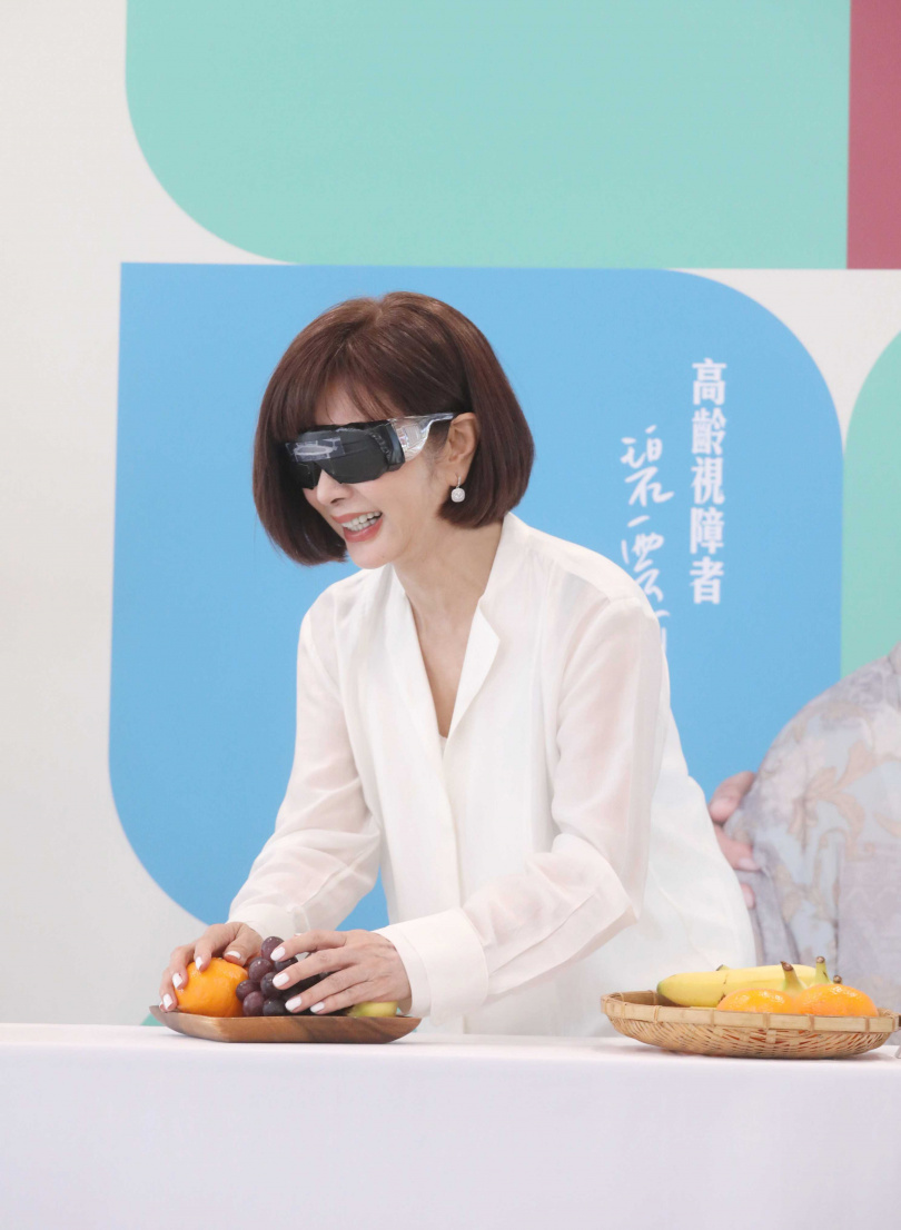 陳美鳳擔任愛盲陪伴者。(圖/愛盲基金會提供)