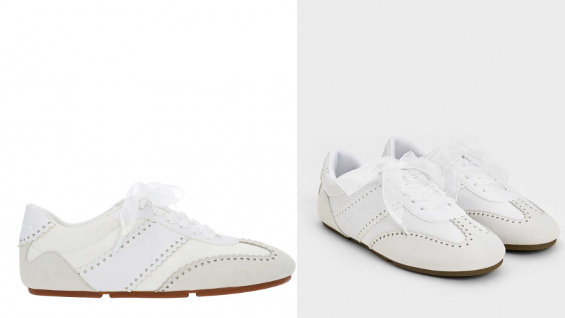 CHARLES & KEITH Cece 緞帶雕花休閒鞋／2,390元（圖／品牌提供）