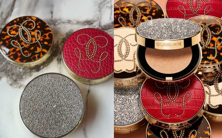 嬌蘭 24K純金絲光氣墊粉餅盒（共三款）各 1,300元（圖／品牌提供、黃筱婷攝）