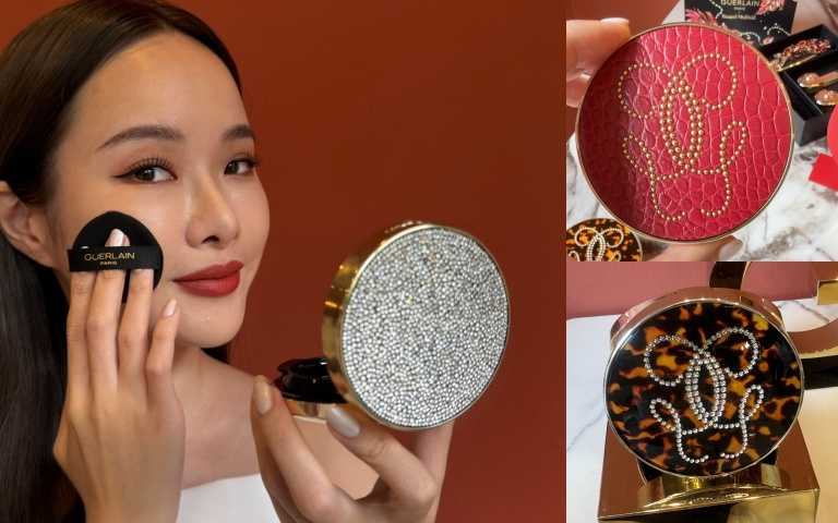 嬌蘭 24K純金絲光氣墊粉餅盒（共三款）各 1,300元（圖／黃筱婷攝）