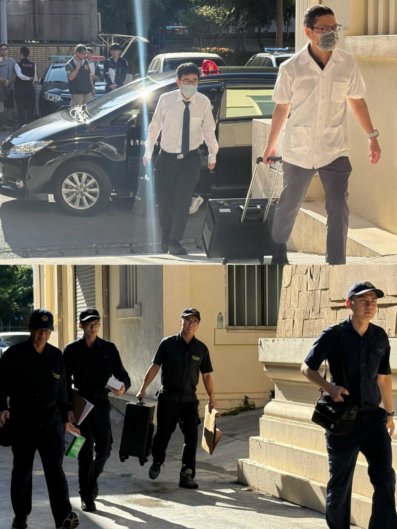 檢察官會同警方、法醫抵殯儀館進行相驗。（圖／沈建邦攝）