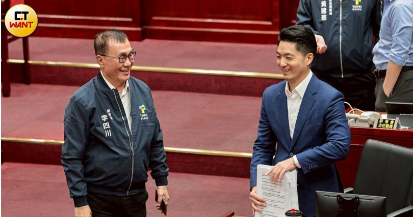 如今在台北市長蔣萬安（右起）麾下擔任二把手的李四川仍在一水之隔的新北市享有市長選戰高民調。（圖／黃耀徵攝）