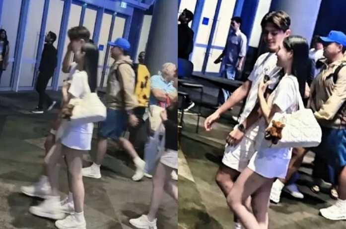 有大陸網友在澳洲墨爾本偶遇Lily，發現她身邊有一名高壯男陪伴，對方看著Lily的眼神滿滿愛意。（圖／翻攝自微博／湖城築夢）